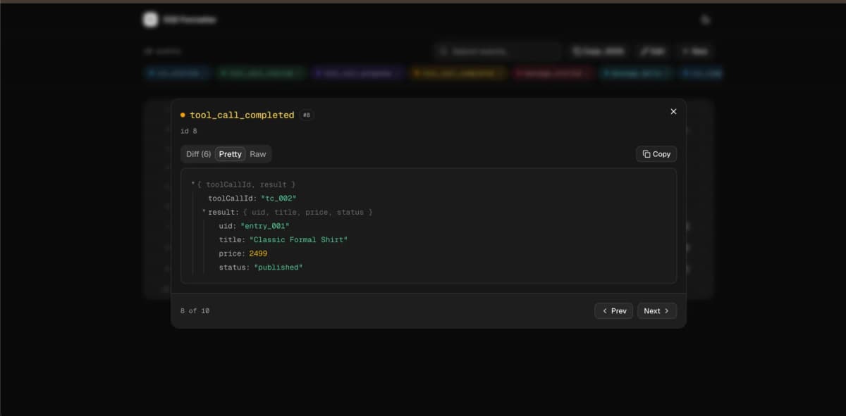 SSE Formatter interface, view 1